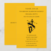 Silhouette Master Drummer Verjaardag Kaart (Voorkant / Achterkant)