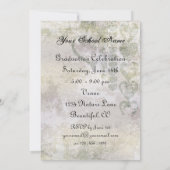 Silhouette meisje en harten Afstuderen uitnodiging (Achterkant)