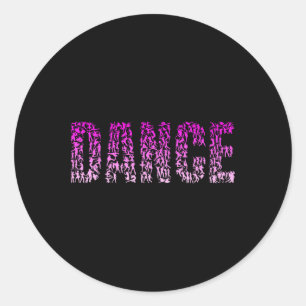 Silhouette Meisjes Dans Shirt Danser Shirt Vrouwen Ronde Sticker