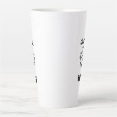 Silhouette meisjes spelen Voetbal Latte Mok (Voorkant)