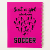 Silhouette meisjes spelen Voetbal Planner (Achterkant)