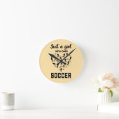 Silhouette meisjes spelen Voetbal Ronde Klok (Huis)