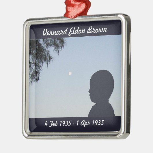 Silhouette Memorial Ornament - Baby Boy (Links)