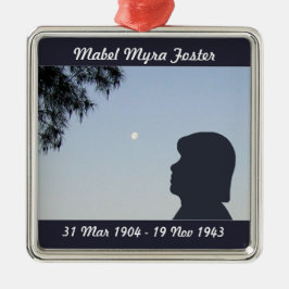 Silhouette Memorial Ornament - Ouder Vrouw