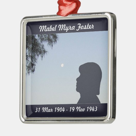 Silhouette Memorial Ornament - Ouder Vrouw (Links)