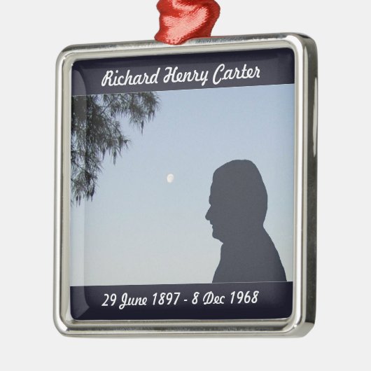 Silhouette Memorial Ornament - Oudere mannen (Links)