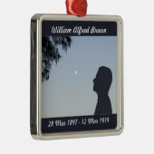 Silhouette Memorial Ornament - Young Male (Rechts)
