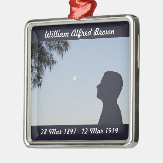 Silhouette Memorial Ornament - Young Male (Links)