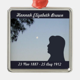Silhouette Memorial Ornament - Young Vrouw