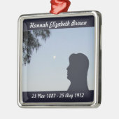 Silhouette Memorial Ornament - Young Vrouw (Links)