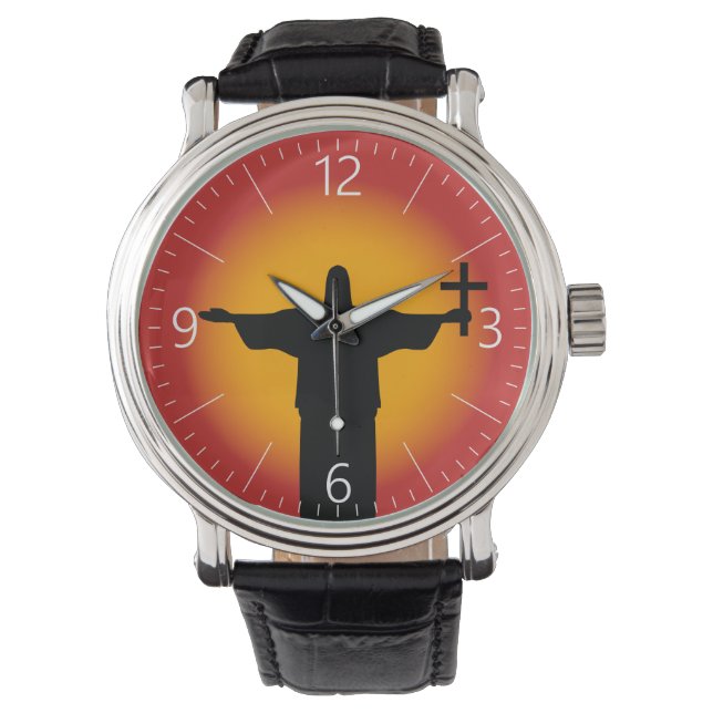 Silhouette met kruisje horloge (Voorkant)