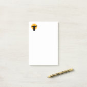 Silhouette met kruisje post-it® notes (Op bureau)