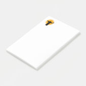 Silhouette met kruisje post-it® notes (Schuin)