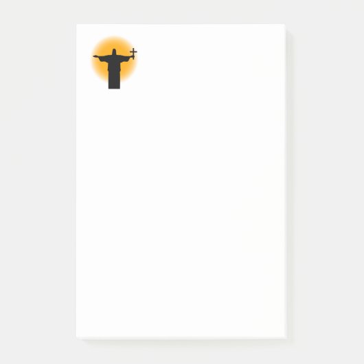 Silhouette met kruisje post-it® notes (Voorkant)