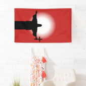 Silhouette met kruisje spandoek (Insitu)