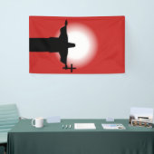 Silhouette met kruisje spandoek (Beurs)