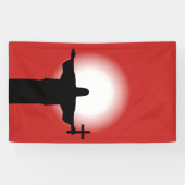 Silhouette met kruisje spandoek (Horizontaal)