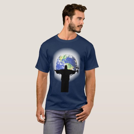 Silhouette met kruisje t-shirt (Voorkant volledig)