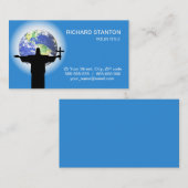 Silhouette met kruisje visitekaartje (Voorkant / Achterkant)