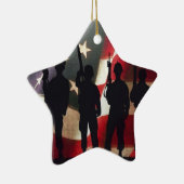 Silhouette militaire soldaten keramisch ornament (Rechts)