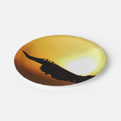 Silhouette militaire straaljager papieren bordje (Gekanteld)