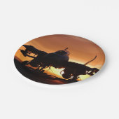 Silhouette militaire straaljager papieren bordje (Gekanteld)