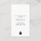 Silhouette Modern Dog Trainer Visitekaartje (Achterkant)