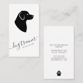 Silhouette Modern Dog Trainer Visitekaartje (Voorkant / Achterkant)