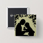 Silhouette Moeder & Child Button (Voorkant /achterkant)