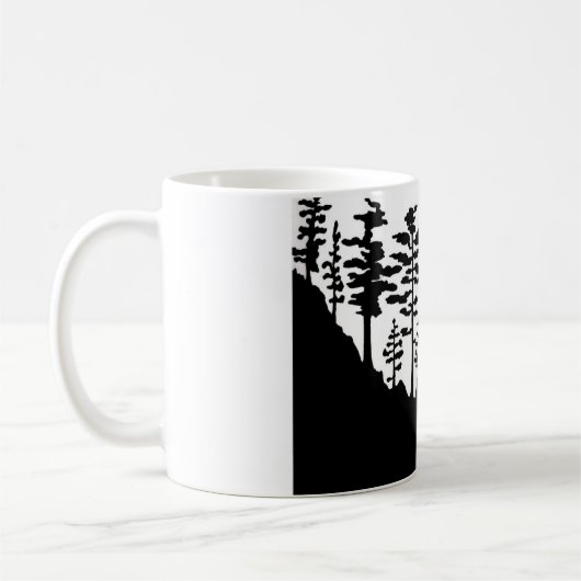 Silhouette Monochrome landschap Koffiemok (Links)