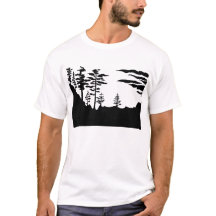 Silhouette Monochrome landschap