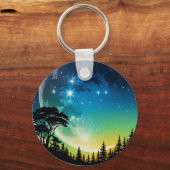 Silhouette Moon Night Sleutelhanger (Voorkant)