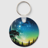 Silhouette Moon Night Sleutelhanger (Achterkant)