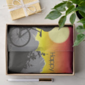 Silhouette Mountain Bike Happy Birthday Tissuepapier (Geschenk)