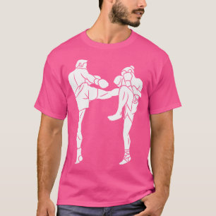 Silhouette Muay Thai Kickboksen MMA Martial Arts F T-shirt