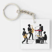 Silhouette Music Band Sleutelhanger (Voorkant)