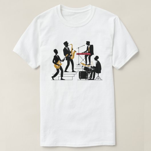 Silhouette Music Band T-shirt (Design voorkant)