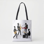 Silhouette Music Band Tote Bag (Voorkant)