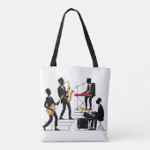 Silhouette Music Band Tote Bag (Achterkant)
