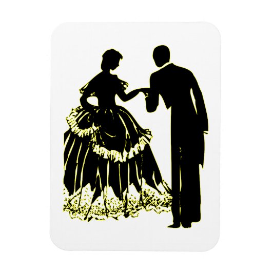 Silhouette of a Couple in Love Magneet (Verticaal)