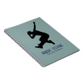 Silhouette of a Dance in Black on Muted Green Notitieboek (Rechterzijde)