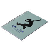 Silhouette of a Dance in Black on Muted Green Notitieboek (Linkerzijde)