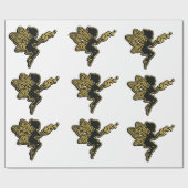 Silhouette of a fee-gift wrappin cadeaupapier (Vlak)