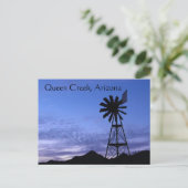 Silhouette of a windmill Queen Creek, Arizona Briefkaart (Staand voorkant)