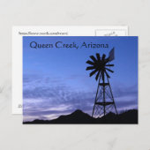 Silhouette of a windmill Queen Creek, Arizona Briefkaart (Voorkant / Achterkant)