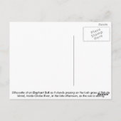 Silhouette of an Elephant Bull at at Sunset Briefkaart (Achterkant)