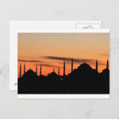 Silhouette of Blue moskee and Hagia Sophia Briefkaart (Voorkant / Achterkant)