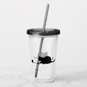 Silhouette of Cat bij Play Acryl Drinkbeker (Achterkant)