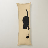Silhouette of Cat bij Play Lichaamskussen (Achterkant (Verticaal))