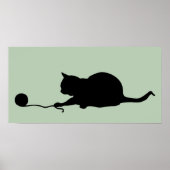 Silhouette of Cat bij Play Poster (Voorkant)
